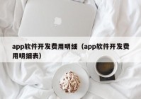 app软件开发费用明细（app软件开发费用明细表）